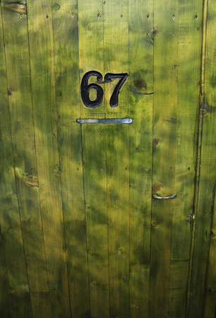 67 number doorの写真素材