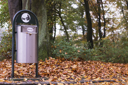 Eco concept , Dog Trash canの写真素材