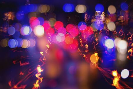 Trails lights out of focis abstract background
