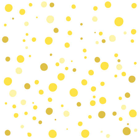Trendy Golden circle dots isolated on white background. vector geometric pattern illustrationのイラスト素材