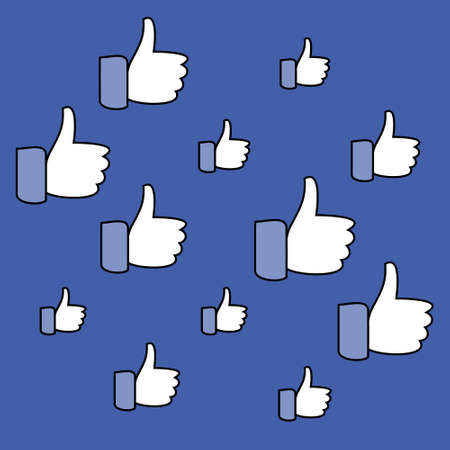 Social media, thumbs up sign.のイラスト素材