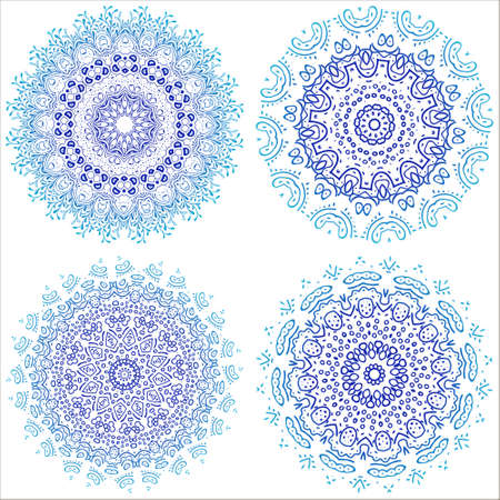 Mandala. Vintage decorative elements Hand drawn background.のイラスト素材