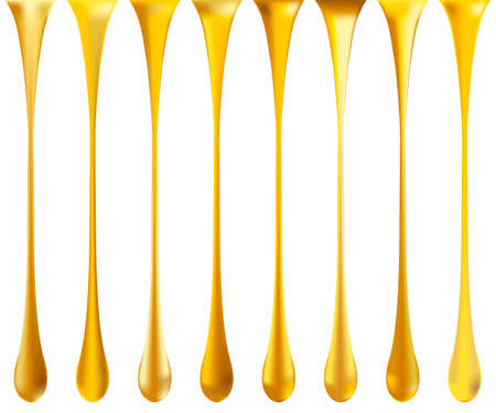 Card with golden drops on a white background.のイラスト素材