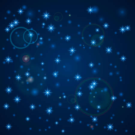 Blue Abstract background. Night sky with stars. illustrationのイラスト素材