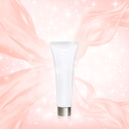 Design cosmetics product advertising. realistic vector 3d illustrationのイラスト素材