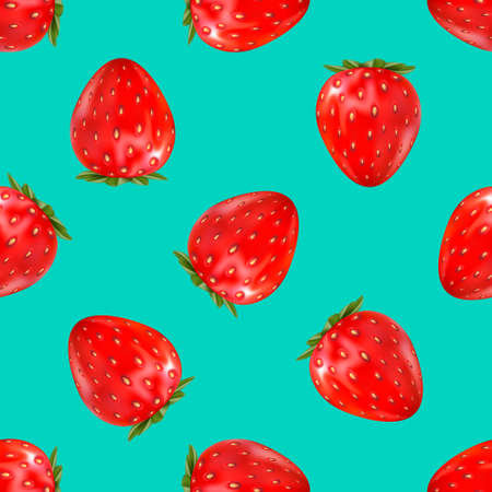 Strawberry pattern illustration.のイラスト素材
