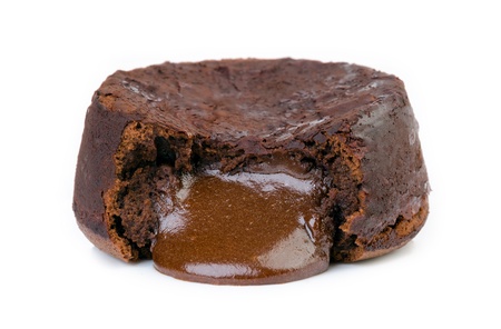 Hot Chocolate Souffle isolated on whiteの写真素材