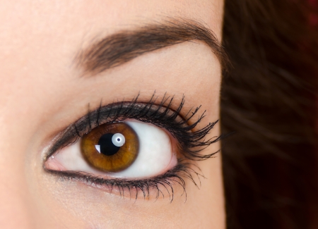 Beautiful woman eye close upの写真素材