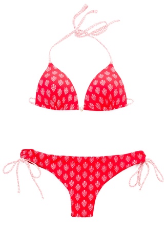Red bikini isolated on Whiteの写真素材