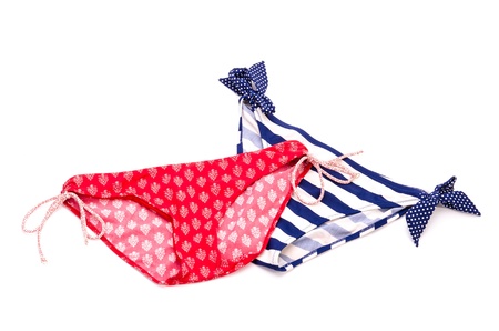 Bikini bottoms isolated on whiteの写真素材