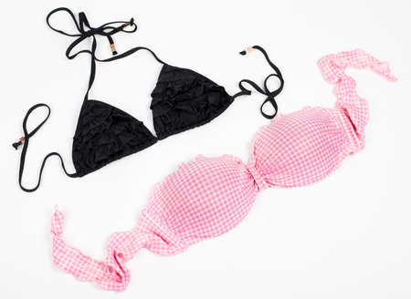 Bikini tops isolated on whiteの写真素材