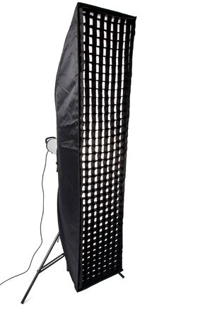 Strobe with sotfbox isolatedの写真素材