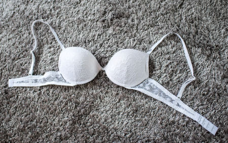 Sexy bra on the floorの写真素材