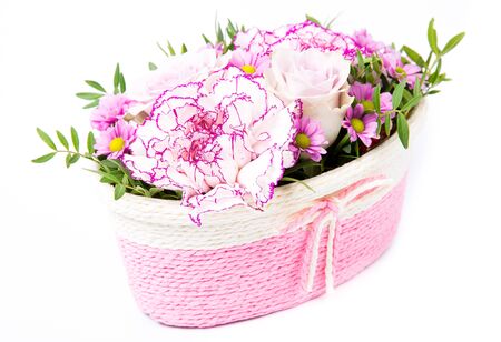 Basket of flowersの写真素材