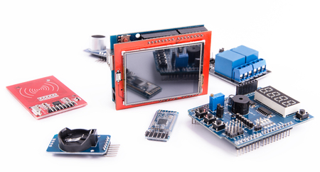 Computer programming microelectronicsの写真素材