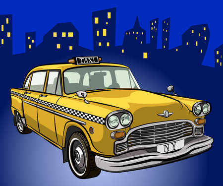 taxi cabのイラスト素材