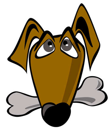 Vector image of an dog on white backgroundのイラスト素材