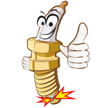 Car candle on  white のイラスト素材