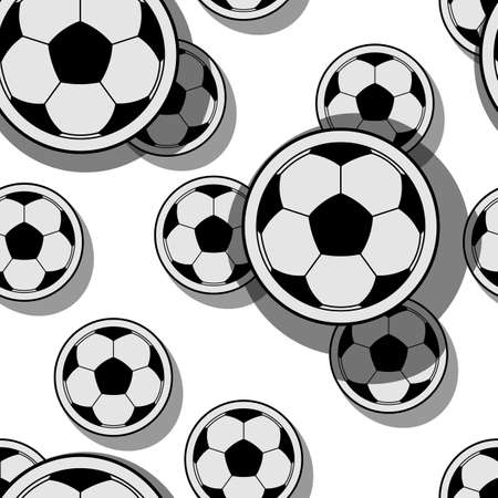 seamless pattern with football balls. Football infinite のイラスト素材