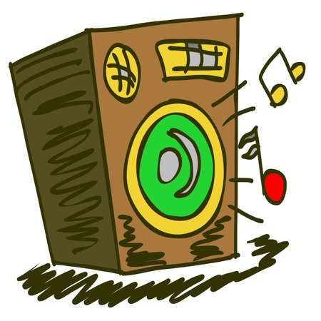 Abstract music with speaker. Clip artのイラスト素材