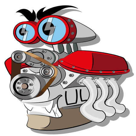 Engine illustration clip art . no mash no gradientのイラスト素材
