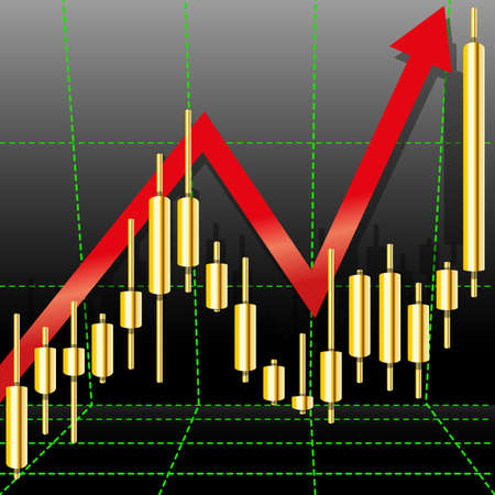 Vector background with business, financial data and diagramsのイラスト素材