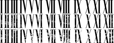 Roman numerals set. no mash no gradientのイラスト素材