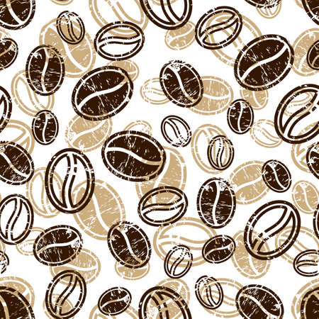 seamless coffee patternのイラスト素材