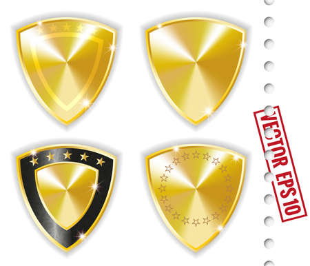 Gold Labelsのイラスト素材