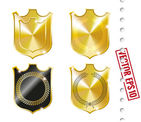 Gold Labelsのイラスト素材