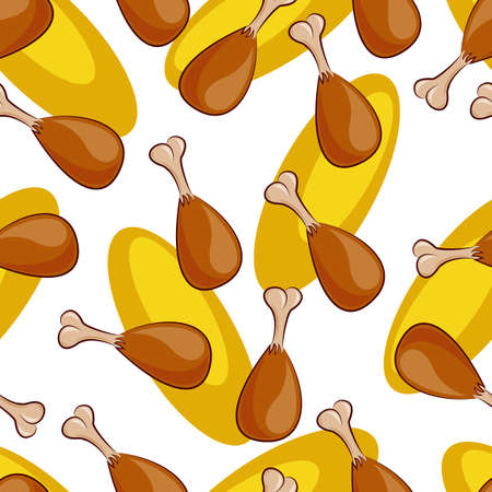chicken legs backgroundのイラスト素材