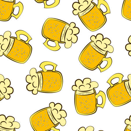 beer mug backgroundのイラスト素材