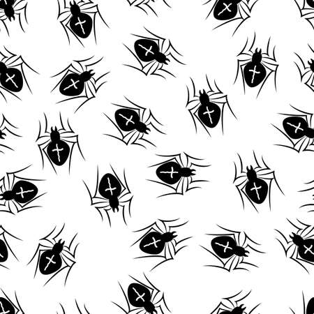 Spider seamless vector patternのイラスト素材