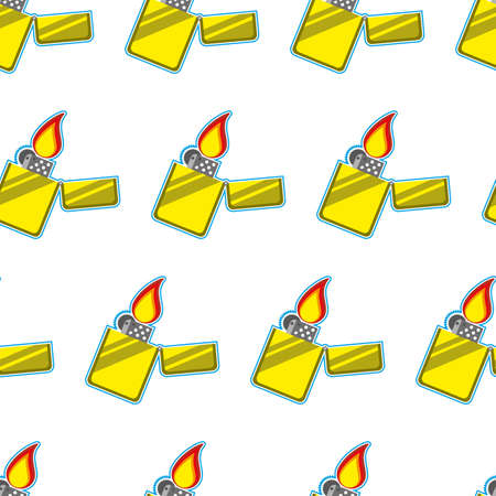 Seamless lighter illustrationのイラスト素材