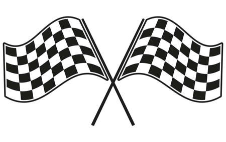 checkered flag racingのイラスト素材