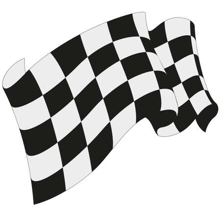checkered flag racingのイラスト素材