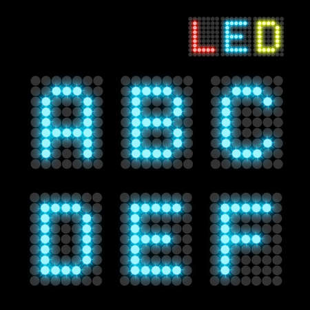 LED fontのイラスト素材