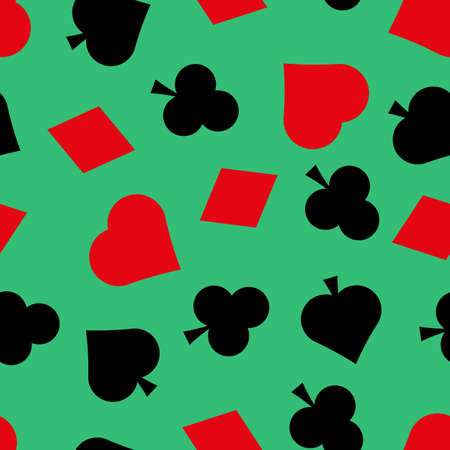 Vector seamless pattern of playing card suitのイラスト素材
