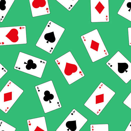 Vector seamless pattern of playing card suit