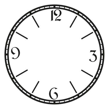 vintage clock on white . Illustration clip artのイラスト素材