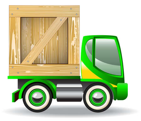 Delivery truck icons isolated on white backgroundのイラスト素材