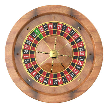 Casino roulette isolated on white. 3D renderの写真素材