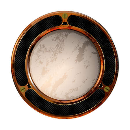 Ancient measuring device in the style of steampunkのイラスト素材