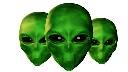 Alien 3d renderの写真素材