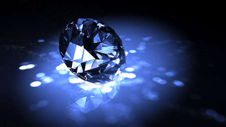 Classic diamond 3D renderの写真素材