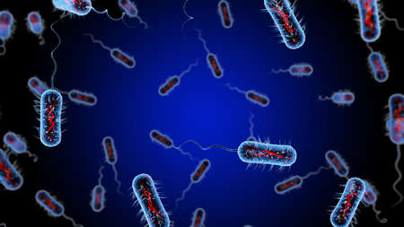 Bacteria virus 3D renderの写真素材