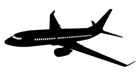 Airplane silhouette Vector illustration.のイラスト素材
