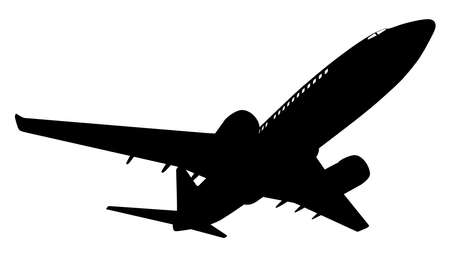 Airplane silhouette Vector illustration.のイラスト素材