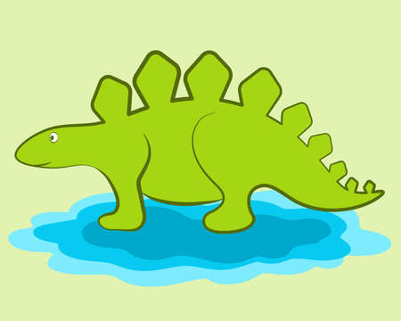 Vector illustration of Cartoon Dinosaur. Clip artのイラスト素材