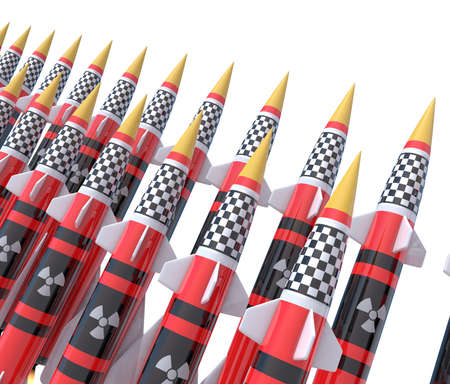 Nuclear missiles. 3D renderの写真素材